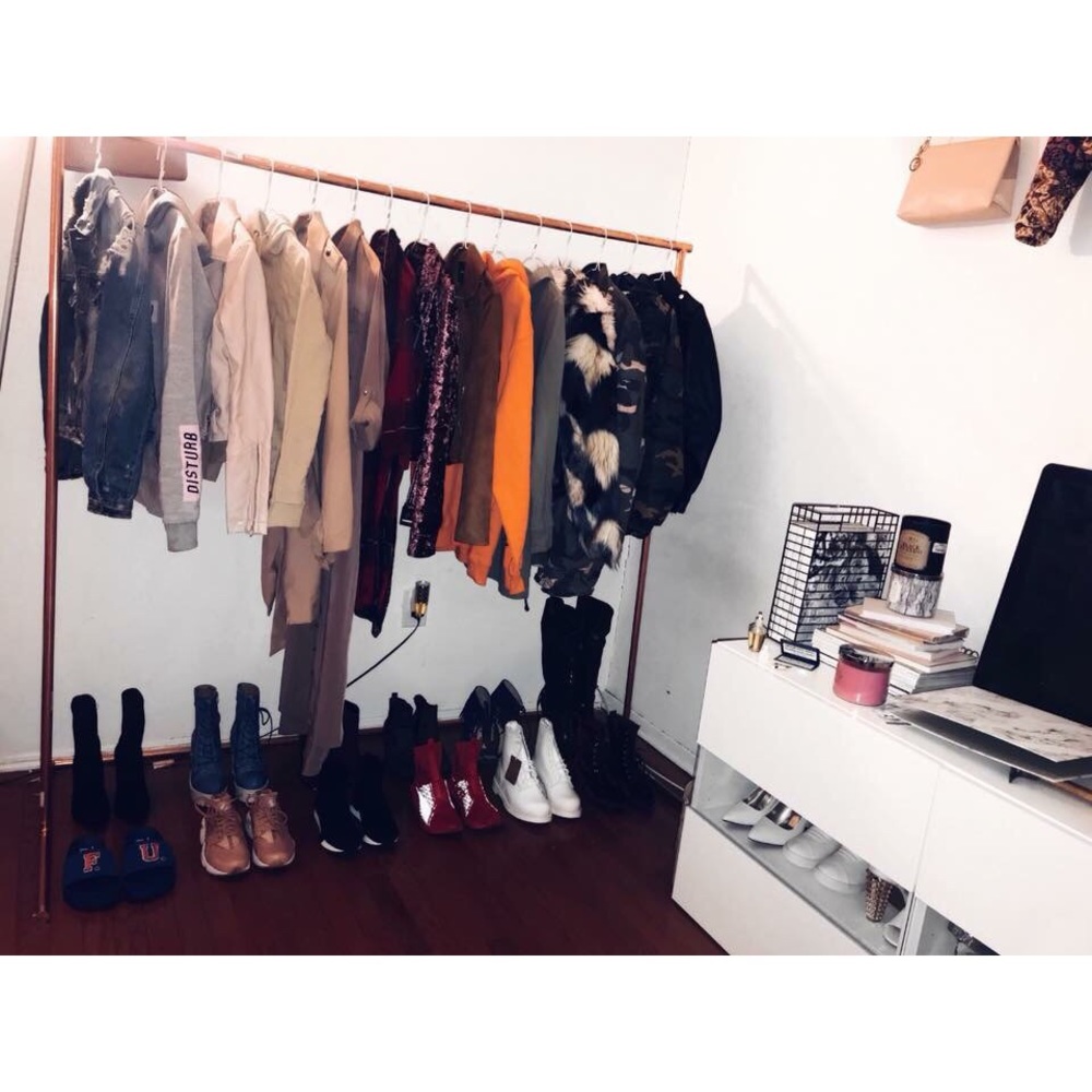 Copper Clothing Rack